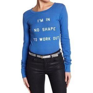 Wildfox Blue Graphic Bodysuit NWT Size S